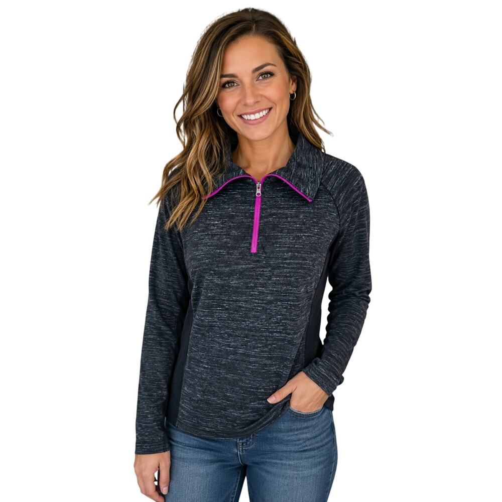 Columbia sz M 1/4 zip light fleece popover packable sweater classic fit EUC